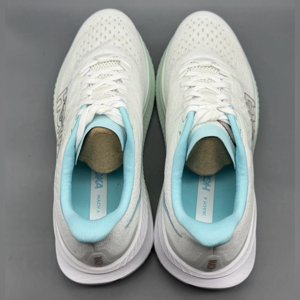 HOKA 🔥 Mach 6 1147810 FTRS Frost White Running Shoes Sneakers 6.5 7.5 8.5 9 10 - Picture 5 of 13